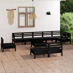 vidaXL 10 Garden Pine Outdoor Lounge Set