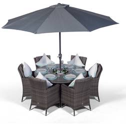 Oak Furniture King Savannah 135cm Round Patio Dining Set