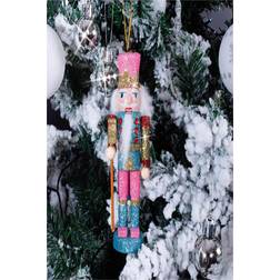 Netagon Festive Nutcracker Glitter Christmas Tree Ornament