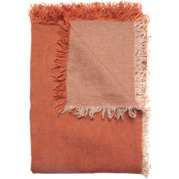Himla Merlin Plaid Tæppe Orange (130x130cm)