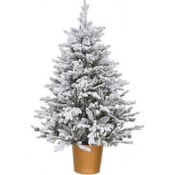 BigBuy Christmas Gylden Polyetylen snefald 82 Juletræ 120cm