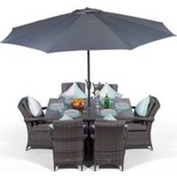 Oak Furniture King Arizona 150cm 6 Patio Dining Set