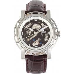 Reign Stavros Automatic Skeleton Leather-Band