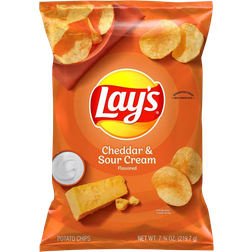 Lay's Cheddar & Sour Cream Flavored Potato Chips 7.75oz 1pack