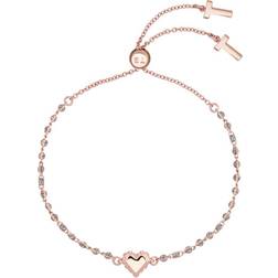 Ted Baker Sarsa Sparkle Heart Chain Bracelet - Rose Gold/Transparent