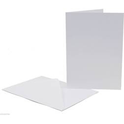 40 5x7inch White Premium 300gsm Thick Blank Greeting Cards & Envelopes