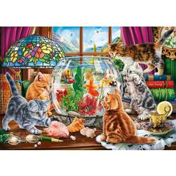 Sunsout Kittens & the Aquarium 500 Pieces