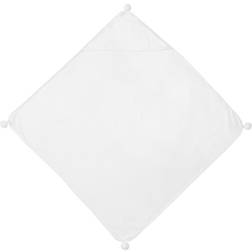 Dreamscene White Kids Pom Pom Hooded Changing Towel