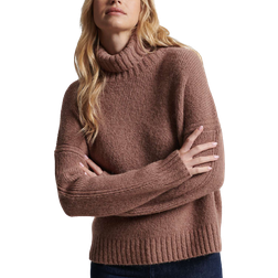 Superdry Women's Studios Chunky Roll Neck Jumper - Tan