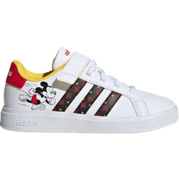 Adidas Kid's X Disney Grand Court Mickey Hook & Loop - Cloud White/Core Black/Better Scarlet