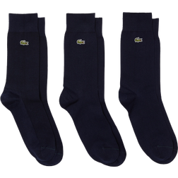 Lacoste Piqué Socks 3-pack - Navy Blue