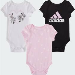 Adidas Baby Girls 3-pc. Bodysuit, Months, Pink Pink