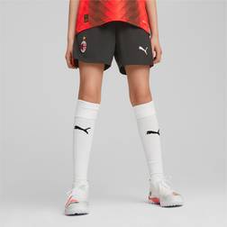 Puma AC Milan Fußballshorts Teenager Für Kinder, Schwarz/Rot, Größe: 128, Kleidung