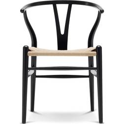 Carl Hansen & Søn CH24 Black Lacquered Oak/Natural Köksstol 76cm
