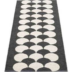 Pappelina Poppy Rug Black/Vanilla 70x150 cm White, Black cm