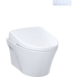 Toto AP DuoFit WASHLET 2-Piece 0.9/1.28 GPF Dual Flush Elongated Wall Hung Toilet and S7 Bidet Seat in White