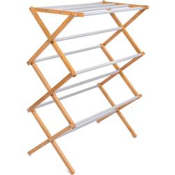 BirdRock Home Folding Steel Clothes Drying Rack 3 Tier Grey Grey