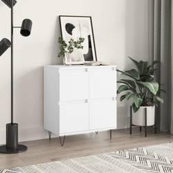 vidaXL 60 x 35 x 70 cm Konstrueret Træ Hvid Skænk