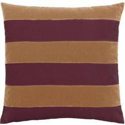 Christina Lundsteen Stripe velvet, Prune/camel Komplet pyntepude