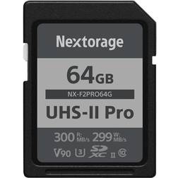 Nextorage NX-F2PRO Series SDXC UHS-II V90 300/299 MB/s 64GB