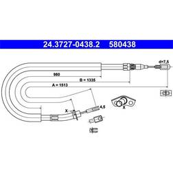 ATE 24372704382 handbremsseil bremsseil seilzug feststellbremse