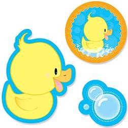 Big Dot of Happiness Ducky Duck DIY Shaped Baby Shower Birthday Party Cut-Outs 24 Count