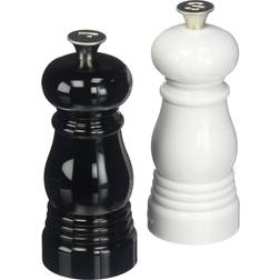 Le Creuset Salt and Pepper Set 5 x 2 in Each Black and White Spice Mill