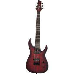 Schecter Guitar Research Sunset 7-String Extreme Electric Guitar Scarlet Burst