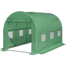 Walk in Greenhouse 12ft 7ft 7ft Vented Windows Polyethylene Cover