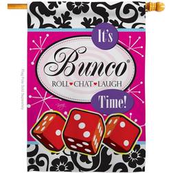 Breeze Decor 40 It's Bunco Time House Flag 2-Sided Interests Vertical Flags