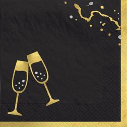 Amscan New Year s Eve Beverage napkin disposable pack of 40