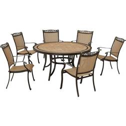 Hanover FNTDN7PCRDTN Fontana Patio Dining Set