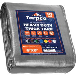 Tarpco Extra Heavy Duty 10 Mil 6" X 8" Waterproof Cover Tarp