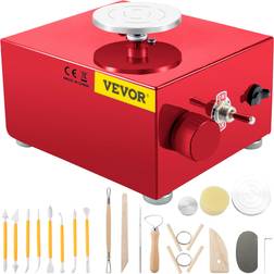 VEVOR Máquina Electrica de Cerámica 30 w 220 v Electric Sculpting Kits with 3 Turntables Trays and 16pcs Tools Manual con