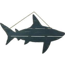 Zeckos Wood Imitation Shark Wall Nautical