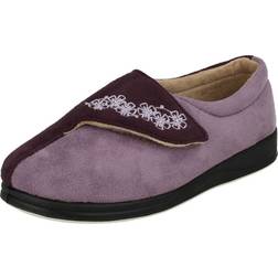 Padders HUG EE Fit Touch Fasten Slippers Purple/Lavender: