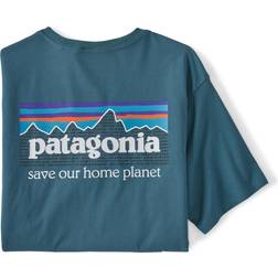 Patagonia Mens P-6 Mission Organic T-Shirt, Lagom Blue