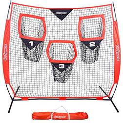 GoSports Throwing Football Net Metal in Red/Black, 76.0 x 76.0 W x 24.0 in Wayfair Red/Black