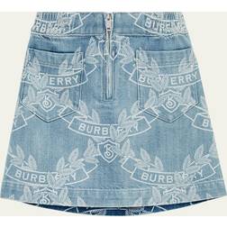 Burberry Girls Blue Oak Leaf Crest Skirt year