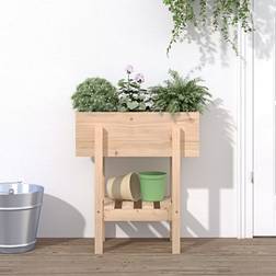 vidaXL plantekasse 62x30x69 massivt fyrretræ Højbed