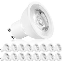 Luxrite MR16 GU10 Dimmable LED Light Bulbs 50W Halogen Equivalent 5000K Bright White 500 Lumens 16-Pack