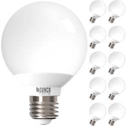 Sunco Lighting 10 pack vanity globe bulbs g25 led for bathroom mirror 40w equivalent