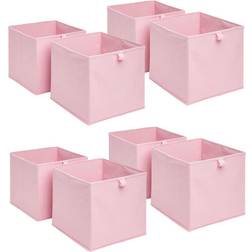 OHS Pack of 8 Plain Folding Cube Storage Box