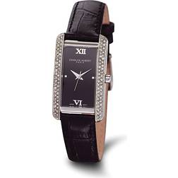 Charles Hubert Ladies Black Leather Band