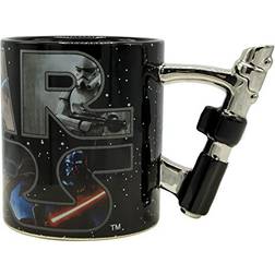 Silver Buffalo Star Wars Lightsaber Handle Ceramic Mug 20 Ounces Taza