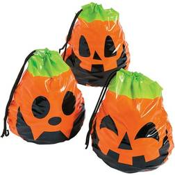 Fun Express Halloween Pumpkin Drawstring Goody Bags Party Supplies 72 Pieces