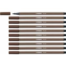 Stabilo Pen 68 Brown Felt-Tip Pens 10 Pack