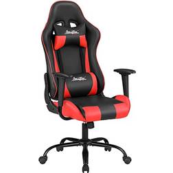 BestOffice Gaming Chair Chair Desk Chair with Lumbar Support Headrest Armrest Task Rolling Swivel Ergonomic E-Sports Adjustable PC Gamer Chair Red