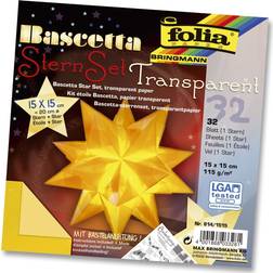 Folia folia Faltblätter Bascetta-Stern, gelb-transparent