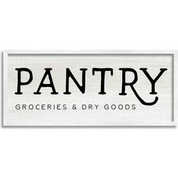 Stupell Industries Rustic Pantry Sign Text Groceries Dry Goods Wall Framed Art